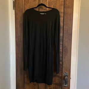 Athleta Black Sweater Dress with thumb holes - Size Medium Tall